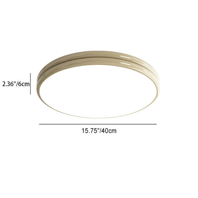 Modern Minimalist Iron Acrylic Round Two-Tier LED Flush Mount Ceiling Light For Bedroom