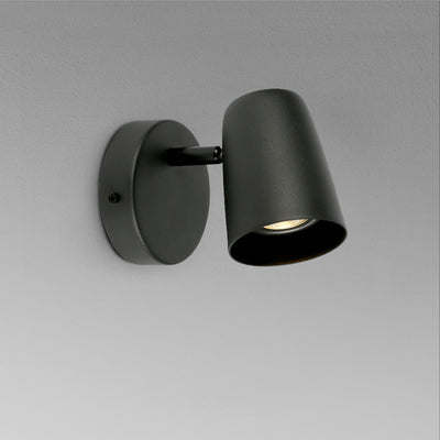Modern Minimalist Metal Cylinder Rotatable 1-Light Wall Sconce Lamp For Bedside