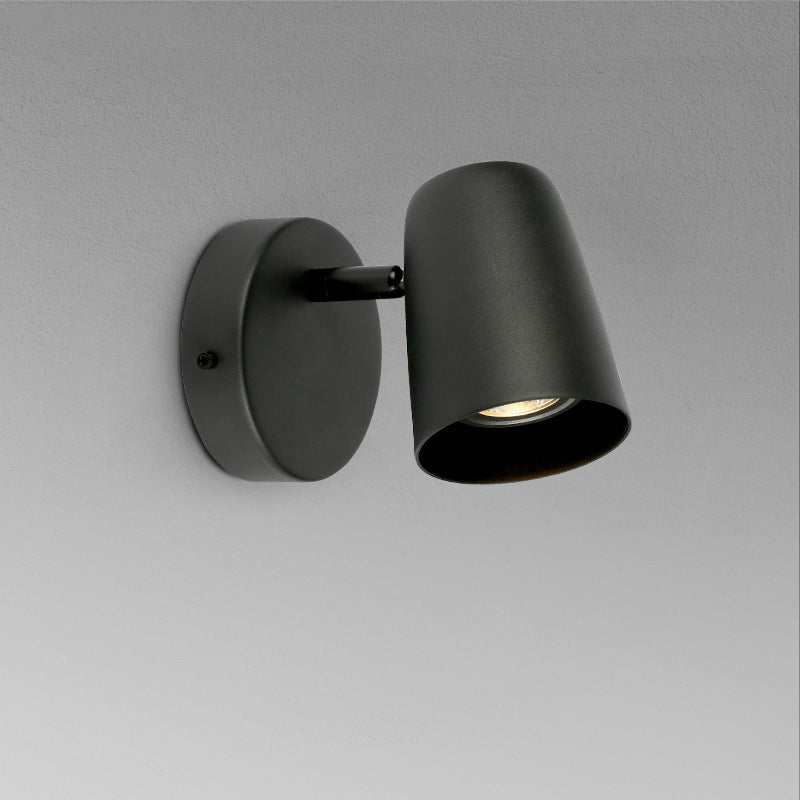 Modern Minimalist Metal Cylinder Rotatable 1-Light Wall Sconce Lamp For Bedside