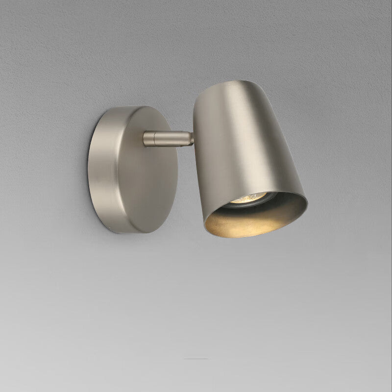 Modern Minimalist Metal Cylinder Rotatable 1-Light Wall Sconce Lamp For Bedside