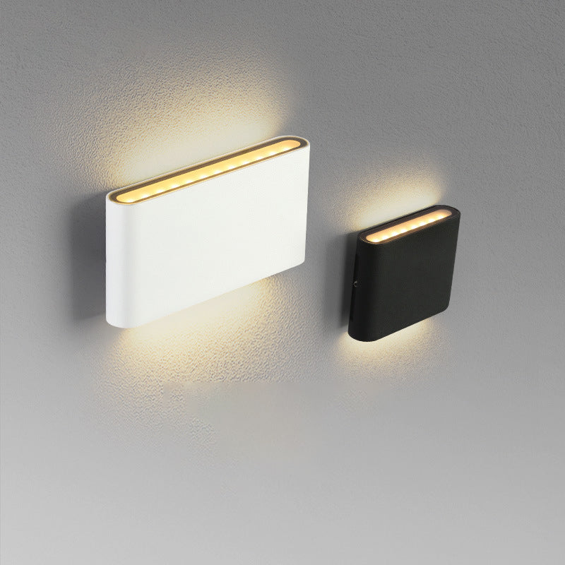 Applique murale LED carrée rectangulaire en aluminium moderne et minimaliste pour chevet 