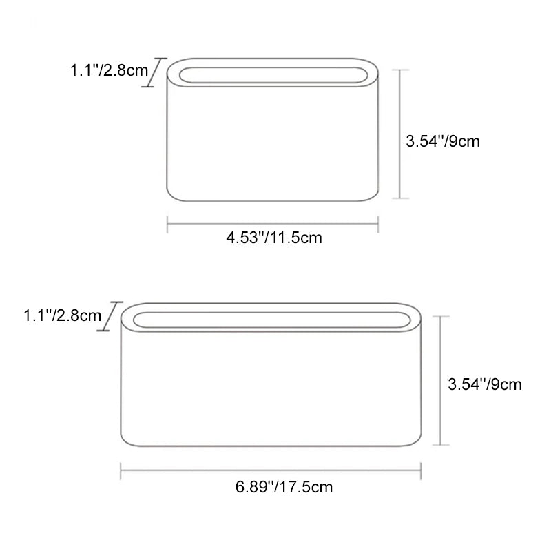 Applique murale LED carrée rectangulaire en aluminium moderne et minimaliste pour chevet 