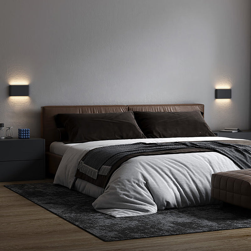 Applique murale LED carrée rectangulaire en aluminium moderne et minimaliste pour chevet 
