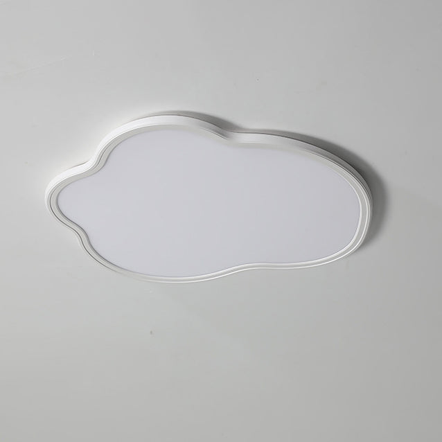 Modern Minimalist Aluminum PVC Irregular Cloud LED Flush Mount Ceiling Light For Bedroom