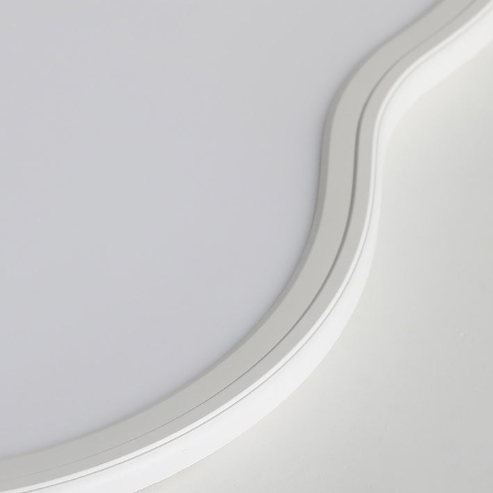 Modern Minimalist Aluminum PVC Irregular Cloud LED Flush Mount Ceiling Light For Bedroom