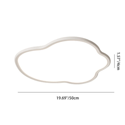Modern Minimalist Aluminum PVC Irregular Cloud LED Flush Mount Ceiling Light For Bedroom