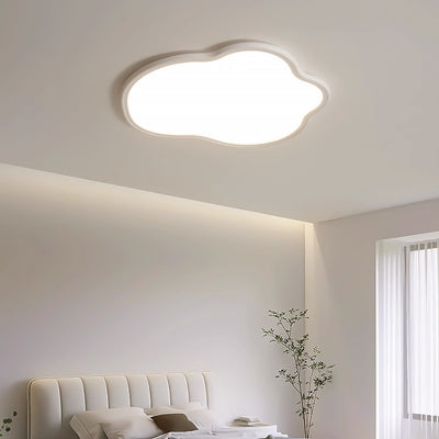 Modern Minimalist Aluminum PVC Irregular Cloud LED Flush Mount Ceiling Light For Bedroom