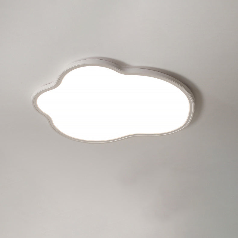 Modern Minimalist Aluminum PVC Irregular Cloud LED Flush Mount Ceiling Light For Bedroom