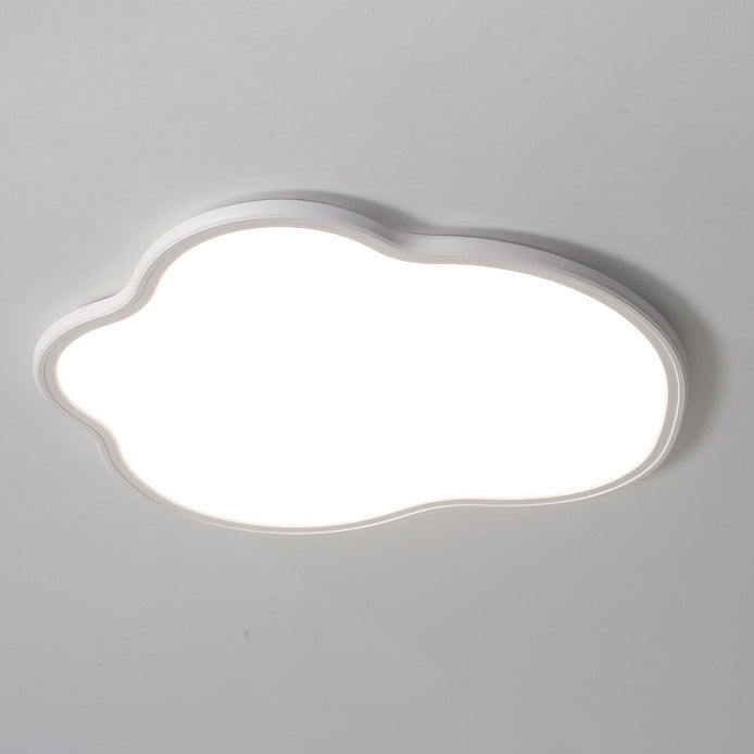 Modern Minimalist Aluminum PVC Irregular Cloud LED Flush Mount Ceiling Light For Bedroom