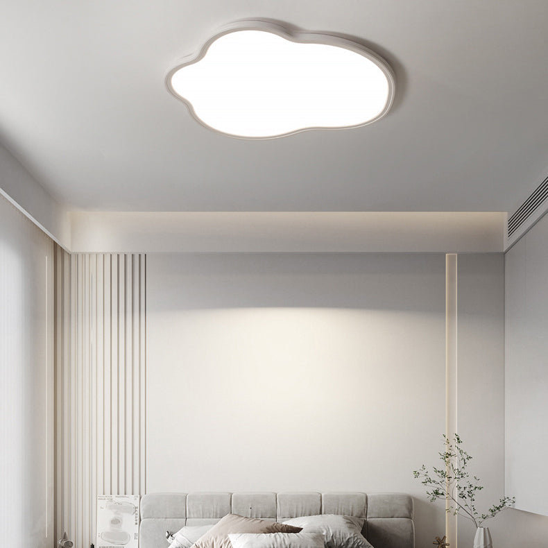 Modern Minimalist Aluminum PVC Irregular Cloud LED Flush Mount Ceiling Light For Bedroom