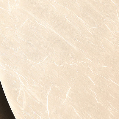 Plafonnier LED rond en aluminium, fer et acrylique scandinave contemporain avec texture en soie pour chambre à coucher 