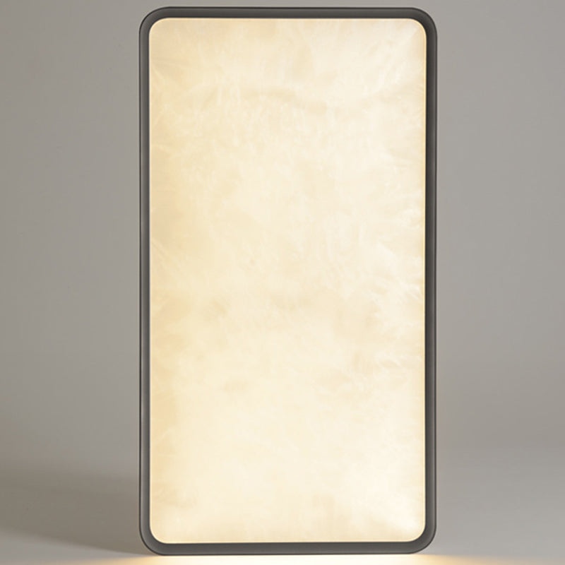 Modern Simplicity Aluminum Acrylic Rectangular Square Round Enamel Ice Flower Texture LED Flush Mount Ceiling Light For Living Room