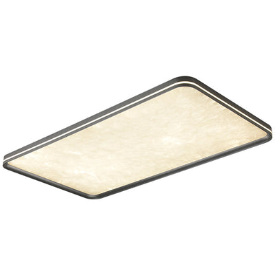 Modern Simplicity Aluminum Acrylic Rectangular Square Round Enamel Ice Flower Texture LED Flush Mount Ceiling Light For Living Room