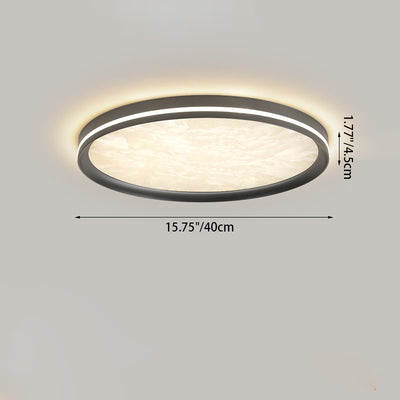 Modern Simplicity Aluminum Acrylic Rectangular Square Round Enamel Ice Flower Texture LED Flush Mount Ceiling Light For Living Room