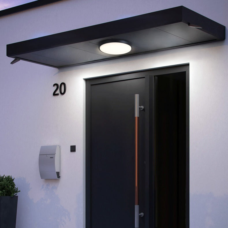 Moderne minimalistische wasserdichte Aluminiumlegierung PC runde quadratische LED-Deckenleuchte für den Außenbereich 