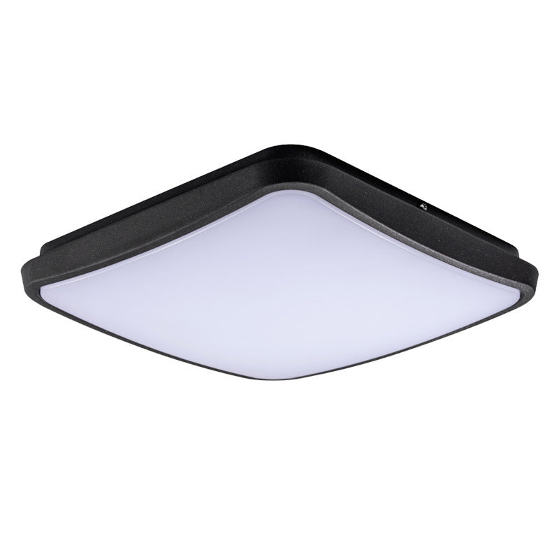 Moderne minimalistische wasserdichte Aluminiumlegierung PC runde quadratische LED-Deckenleuchte für den Außenbereich 