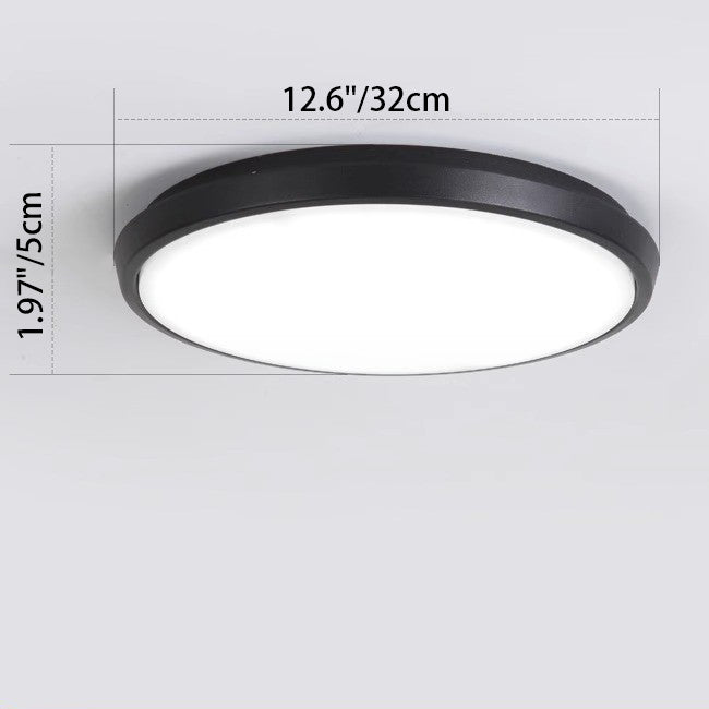 Moderne minimalistische wasserdichte Aluminiumlegierung PC runde quadratische LED-Deckenleuchte für den Außenbereich 