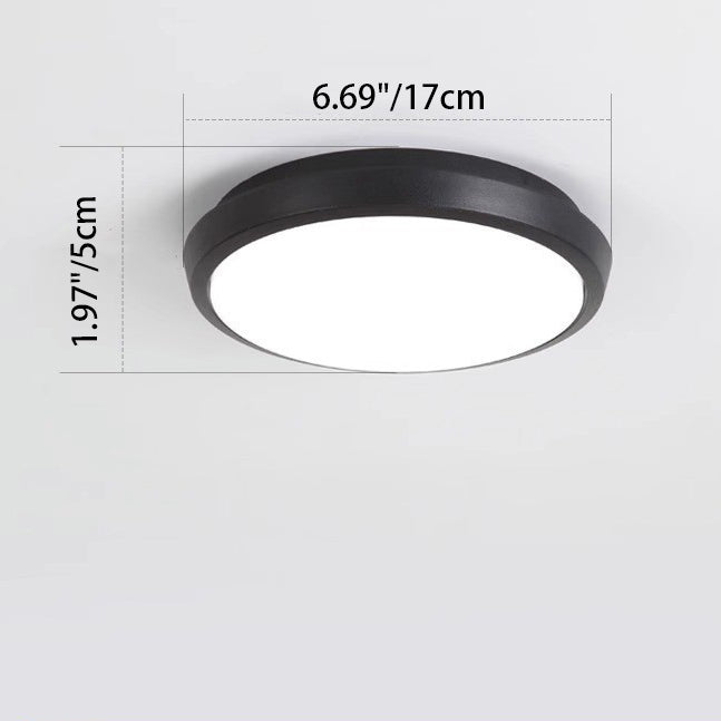 Moderne minimalistische wasserdichte Aluminiumlegierung PC runde quadratische LED-Deckenleuchte für den Außenbereich 