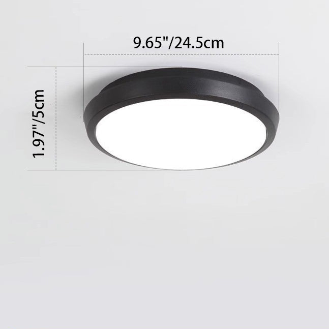 Moderne minimalistische wasserdichte Aluminiumlegierung PC runde quadratische LED-Deckenleuchte für den Außenbereich 