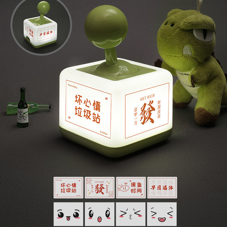 مصباح طاولة LED عصري قابل لإعادة الشحن يعمل يدويًا مع قاعدة هزازة من ABS وPP، ضوء ليلي لغرفة النوم 