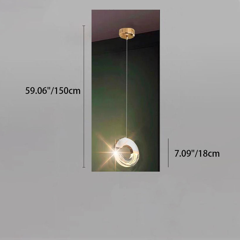 Lustres LED en cristal en forme de C en aluminium inoxydable de luxe moderne avec bulles pour salon 