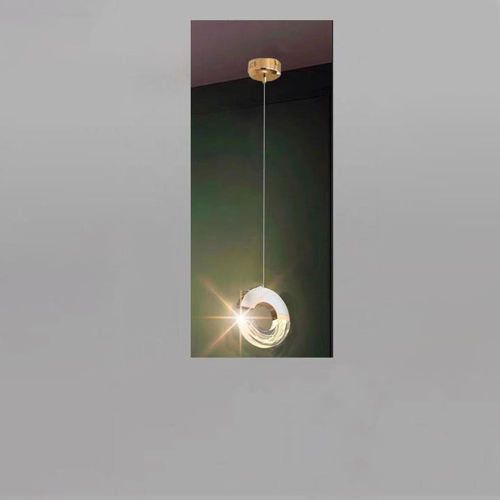 Lustres LED en cristal en forme de C en aluminium inoxydable de luxe moderne avec bulles pour salon 