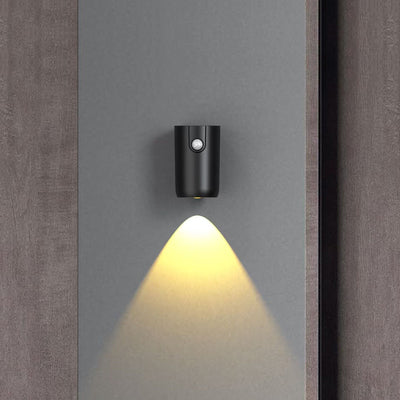 Lampe murale LED ABS rechargeable magnétique cylindrique industrielle contemporaine pour couloir 