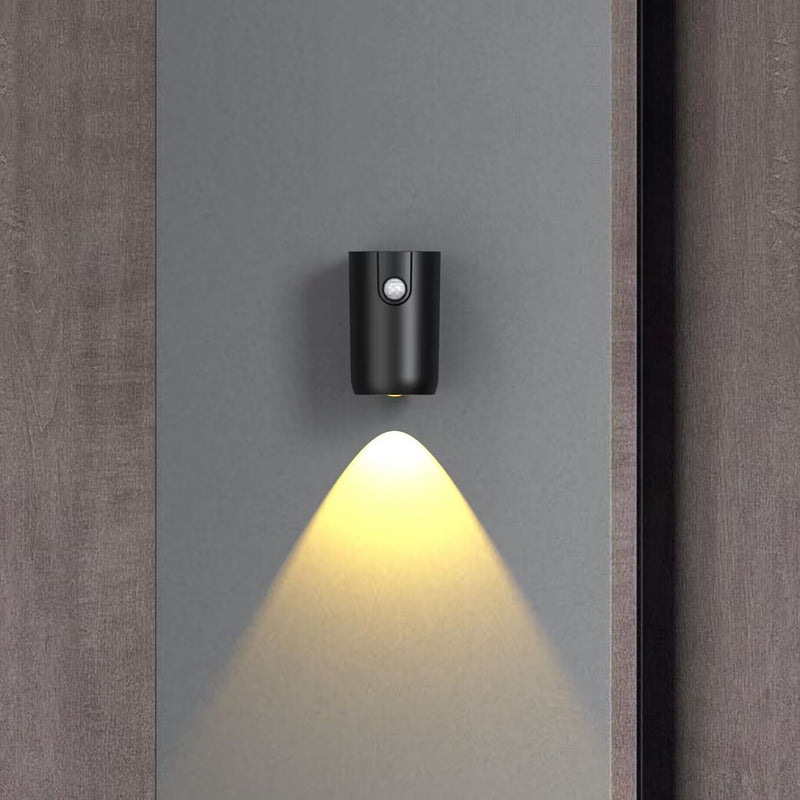 Lampe murale LED ABS rechargeable magnétique cylindrique industrielle contemporaine pour couloir 
