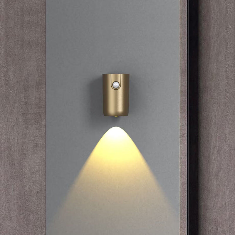 Lampe murale LED ABS rechargeable magnétique cylindrique industrielle contemporaine pour couloir 
