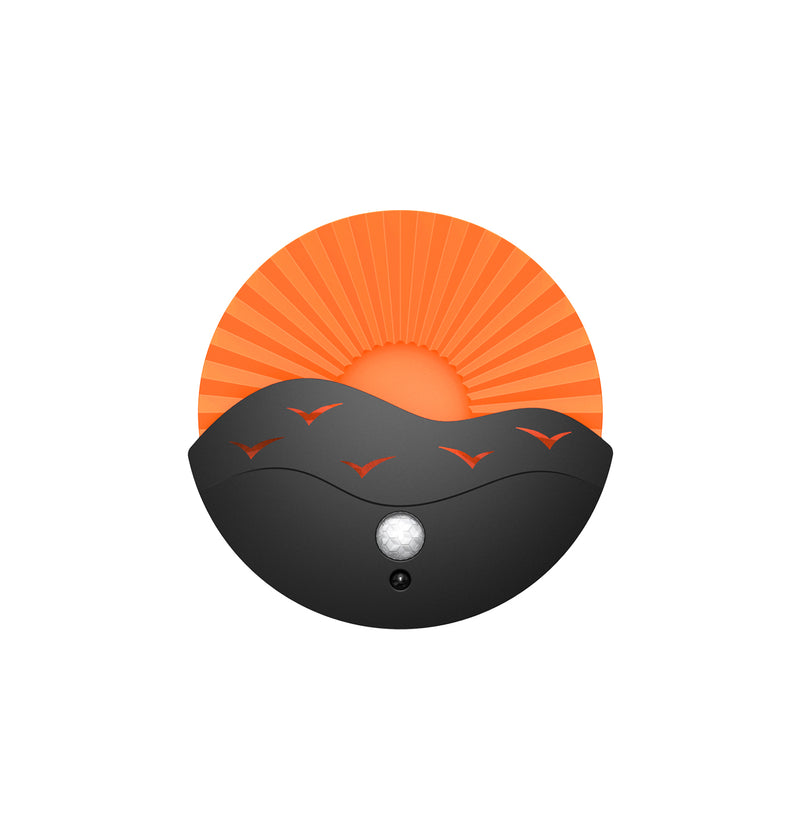 Moderne Art Deco Wiederaufladbare Batterie Magnetisch Runde Sonnenaufgang ABS LED Wandleuchte Für Flur 
