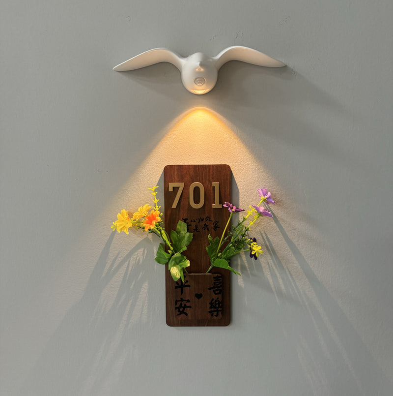 Applique murale LED Gull en ABS rechargeable étanche et créative contemporaine pour couloir 