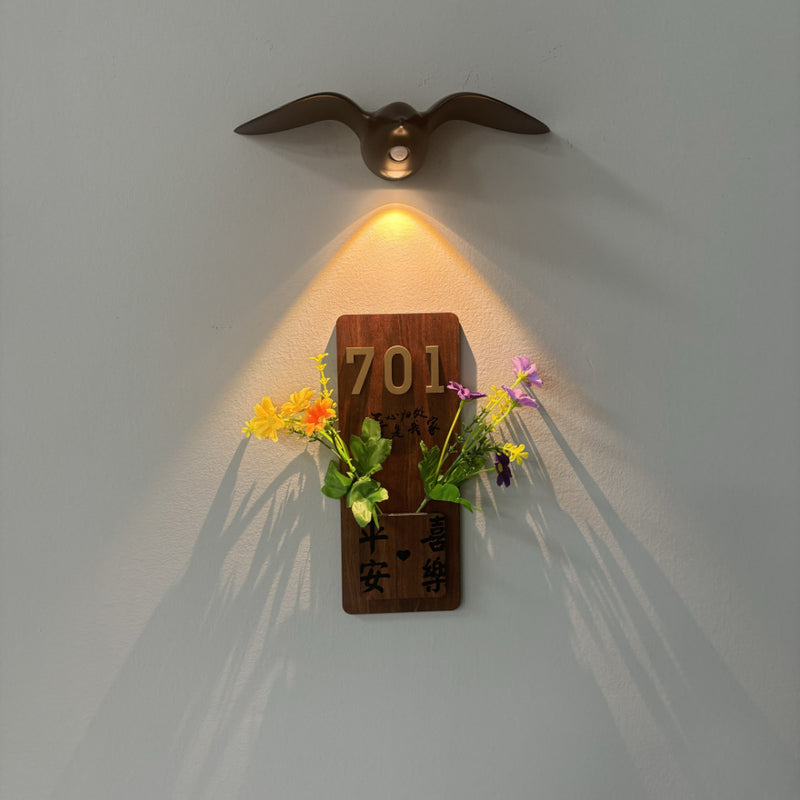 Applique murale LED Gull en ABS rechargeable étanche et créative contemporaine pour couloir 