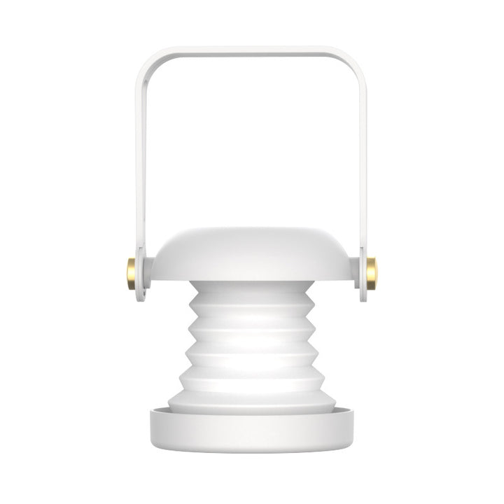 Contemporary Creative Rechargeable Foldable Silica ABS PC Round Mirror LED Table Lamp Night Light For Bedroom