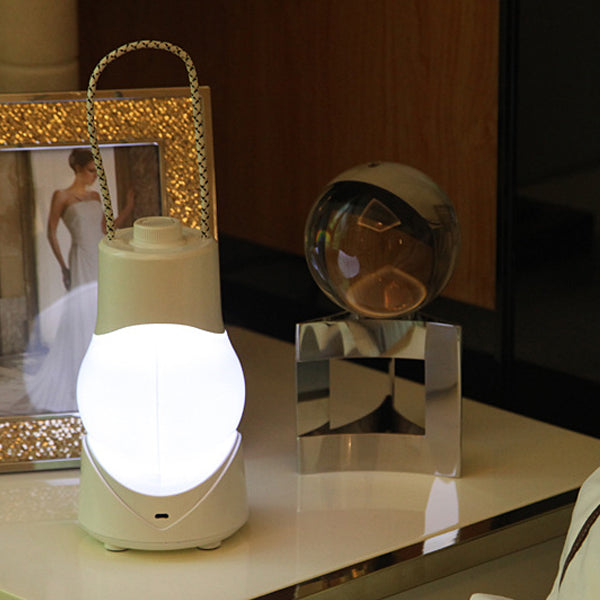 Lampe de Table LED avec Boîte à Musique Portable Rechargeable en ABS à Simplicité Moderne, Veilleuse pour Chambre 