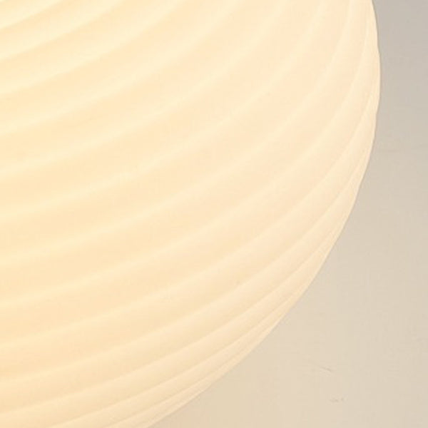 Luz de techo empotrada LED redonda de madera escandinava contemporánea con rayas para pasillo 