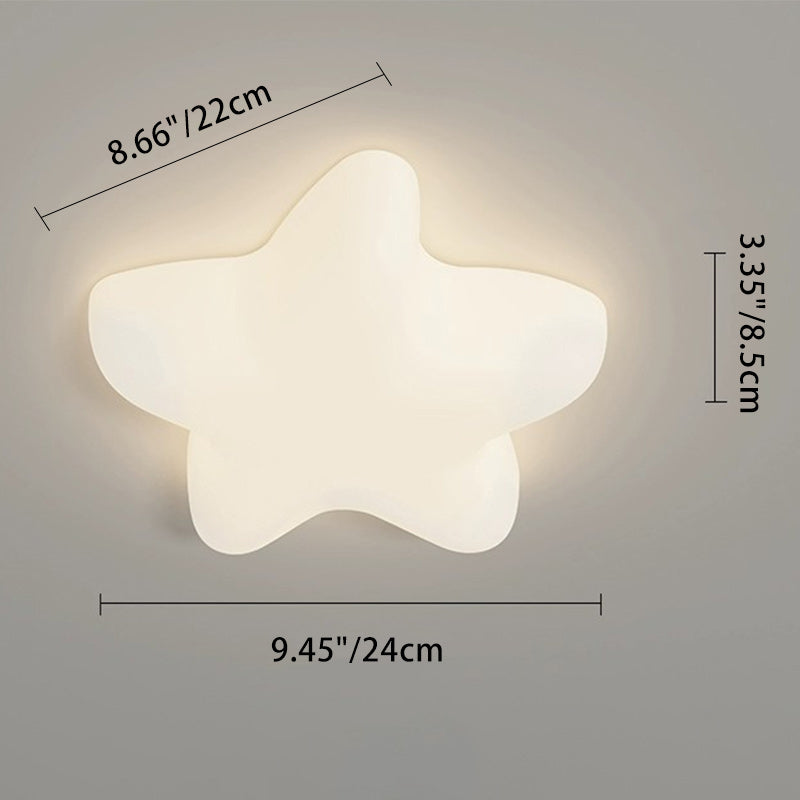 Hardware nórdico contemporáneo PE Star Cloud Leaf LED Luz de techo montada al ras para pasillo 