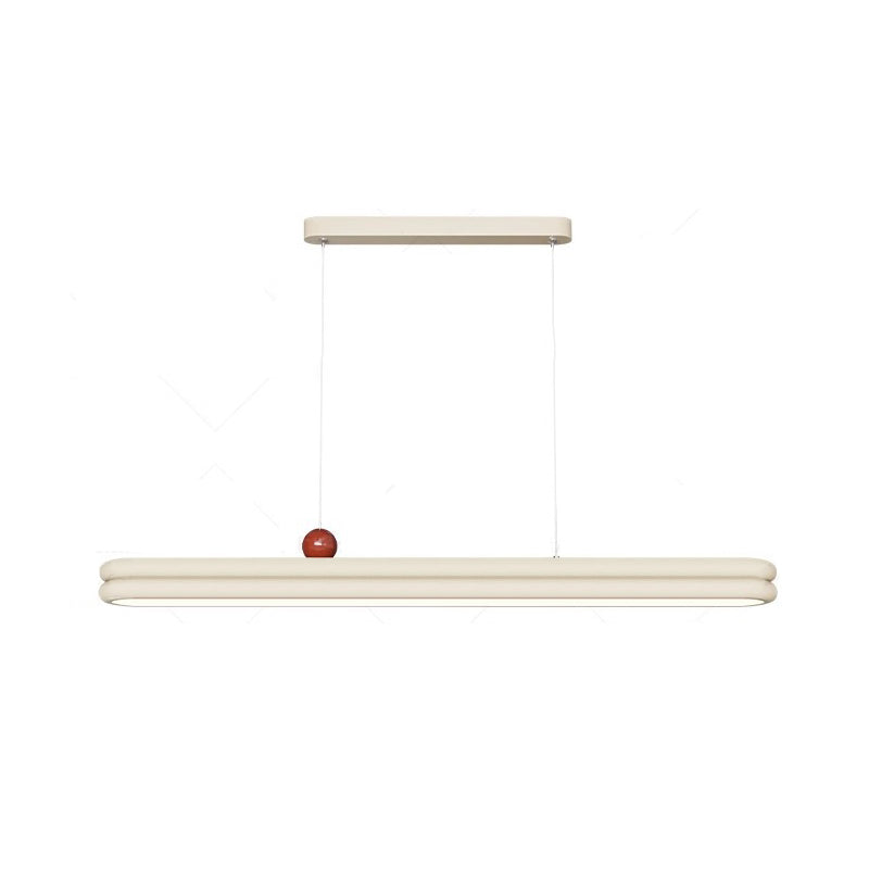 Traditionelle französische Gummi-Holz Aluminium PVC elliptische Zwei-Ebenen LED-Kronleuchter Insellicht für das Esszimmer 