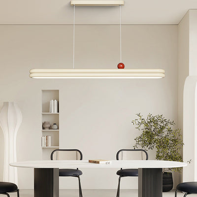 Traditionelle französische Gummi-Holz Aluminium PVC elliptische Zwei-Ebenen LED-Kronleuchter Insellicht für das Esszimmer 