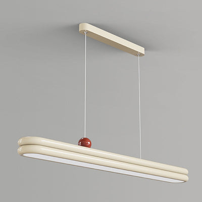 Traditionelle französische Gummi-Holz Aluminium PVC elliptische Zwei-Ebenen LED-Kronleuchter Insellicht für das Esszimmer 