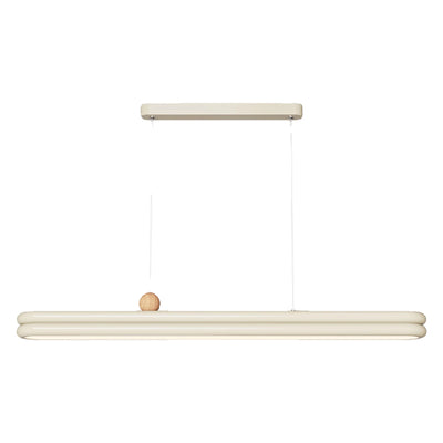 Traditionelle französische Gummi-Holz Aluminium PVC elliptische Zwei-Ebenen LED-Kronleuchter Insellicht für das Esszimmer 