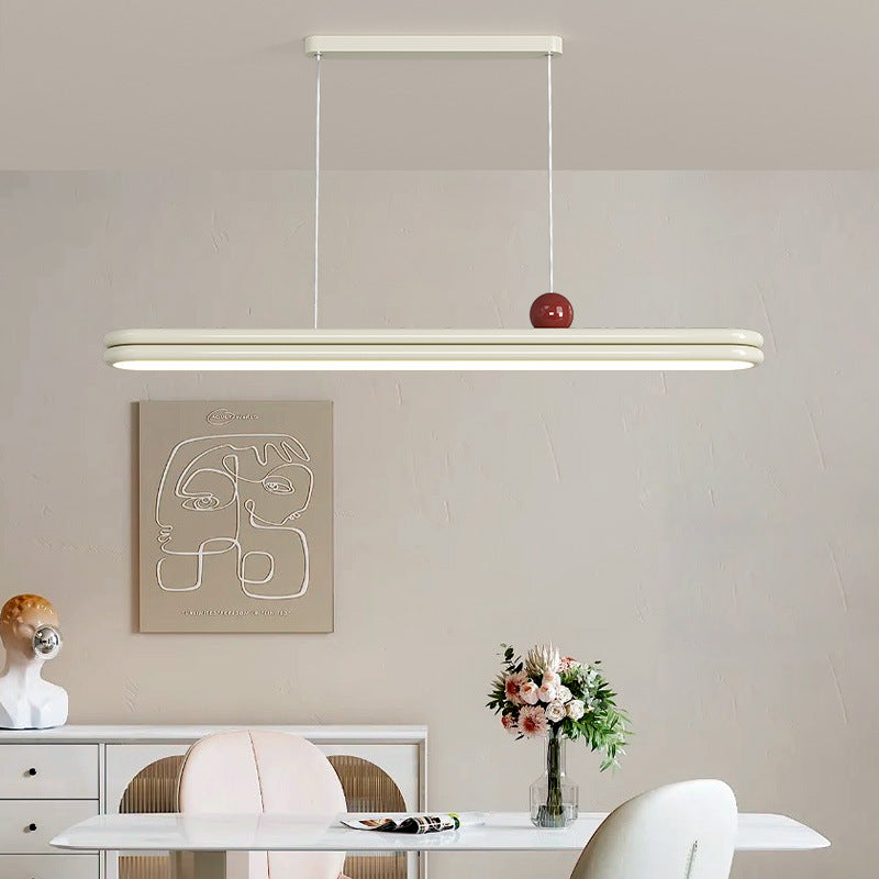 Traditionelle französische Gummi-Holz Aluminium PVC elliptische Zwei-Ebenen LED-Kronleuchter Insellicht für das Esszimmer 