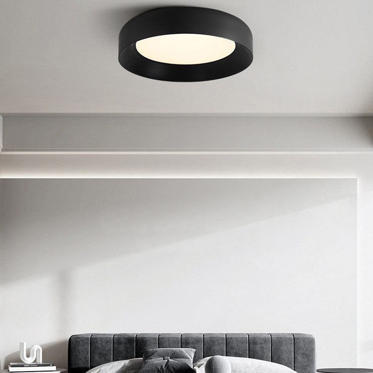 Luz de techo LED empotrada de hierro acrílico redonda minimalista moderna para dormitorio 