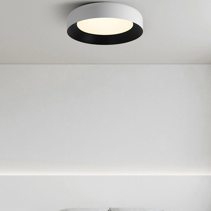 Luz de techo LED empotrada de hierro acrílico redonda minimalista moderna para dormitorio 