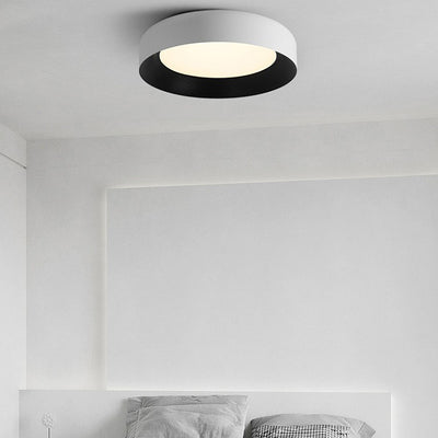 Luz de techo LED empotrada de hierro acrílico redonda minimalista moderna para dormitorio 