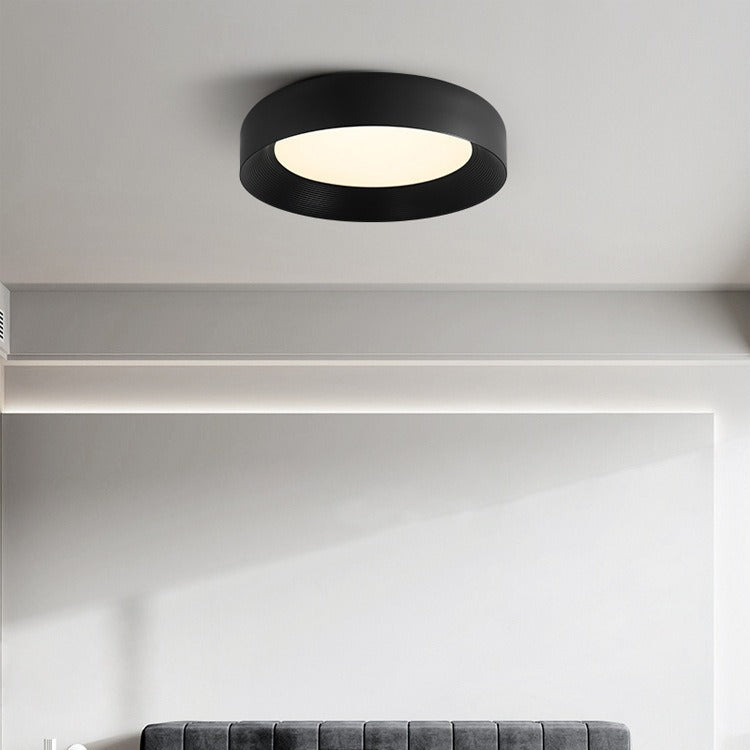 Luz de techo LED empotrada de hierro acrílico redonda minimalista moderna para dormitorio 