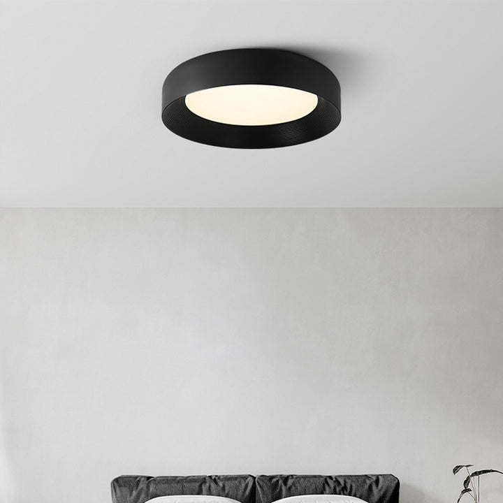 Luz de techo LED empotrada de hierro acrílico redonda minimalista moderna para dormitorio 