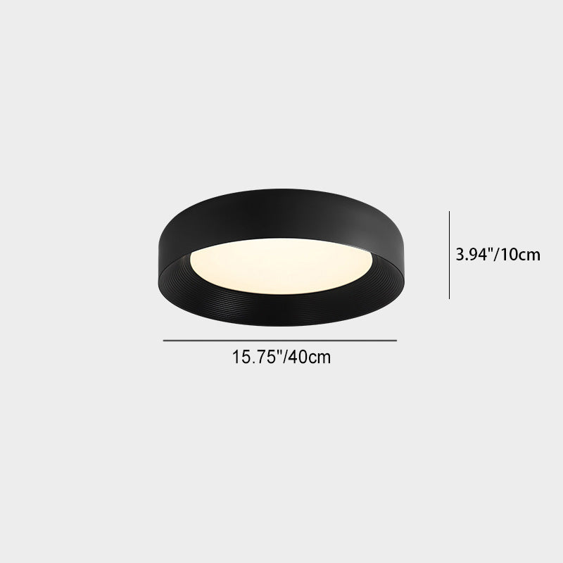 Luz de techo LED empotrada de hierro acrílico redonda minimalista moderna para dormitorio 