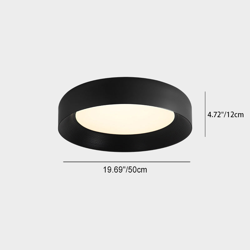 Luz de techo LED empotrada de hierro acrílico redonda minimalista moderna para dormitorio 