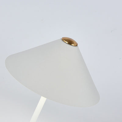 Lampe de table LED à intensité variable tactile en forme de cylindre conique en acrylique rechargeable scandinave contemporaine pour chambre à coucher 
