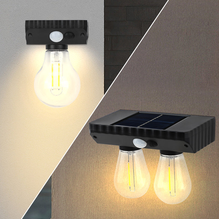 Lampe murale LED avec capteur humain, ampoule PET ABS étanche à l&